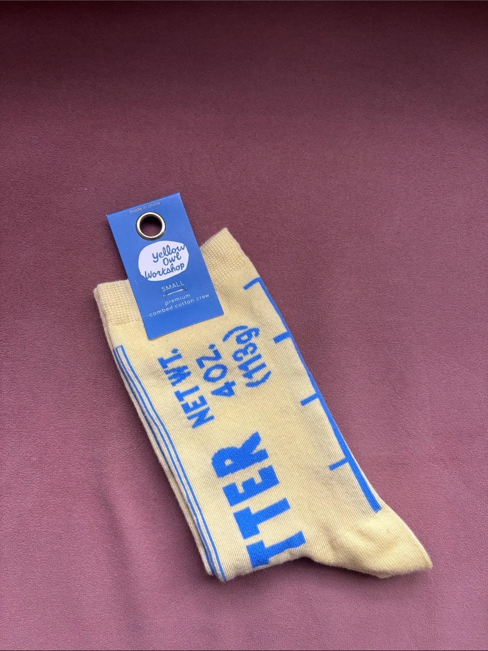 Yellow & Blue 'Butter' Crew Socks